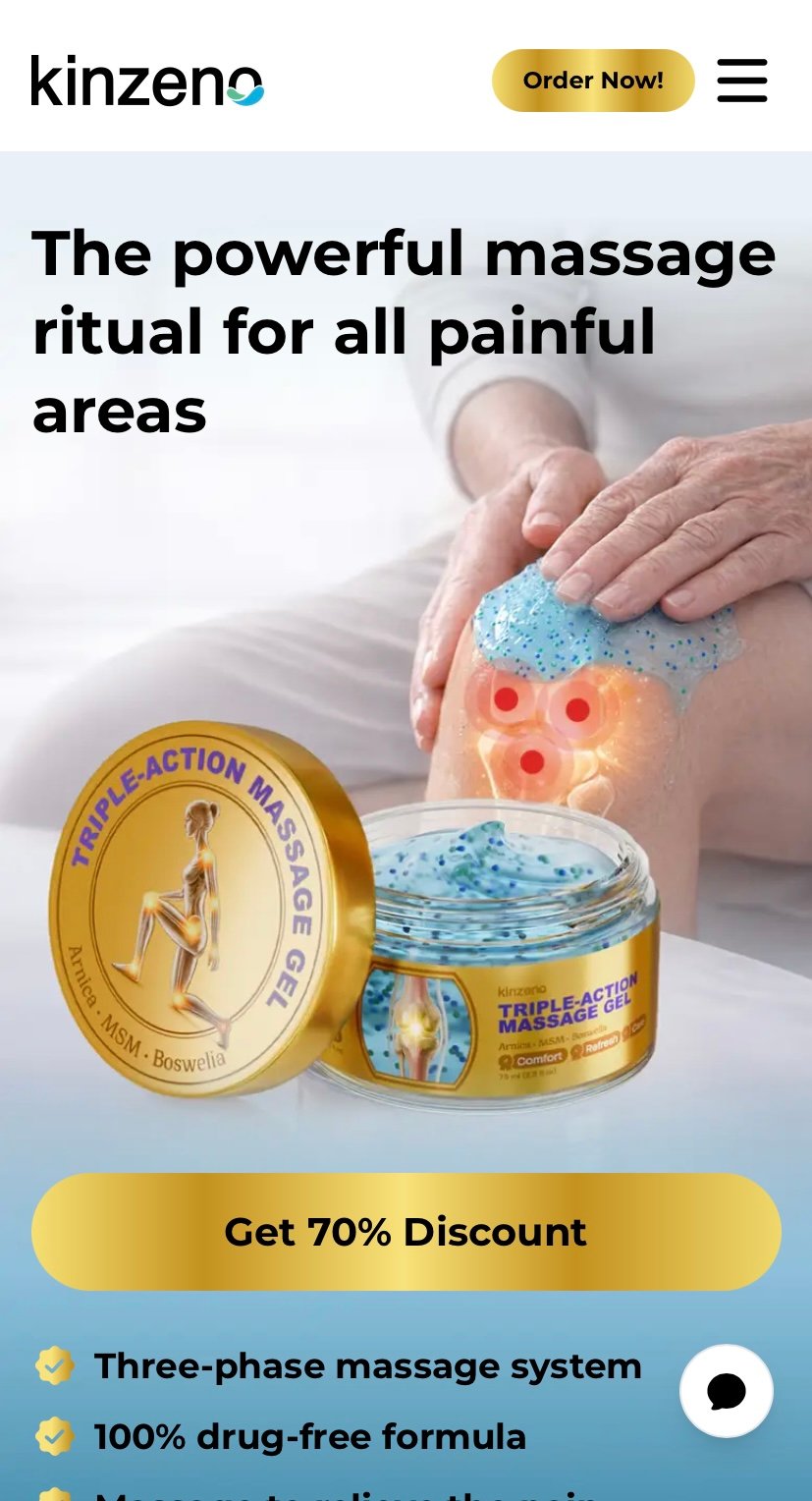 Kinzeno™ Triple-Action Massage Gel